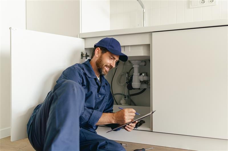 Residential plumber providing service in a Covina home